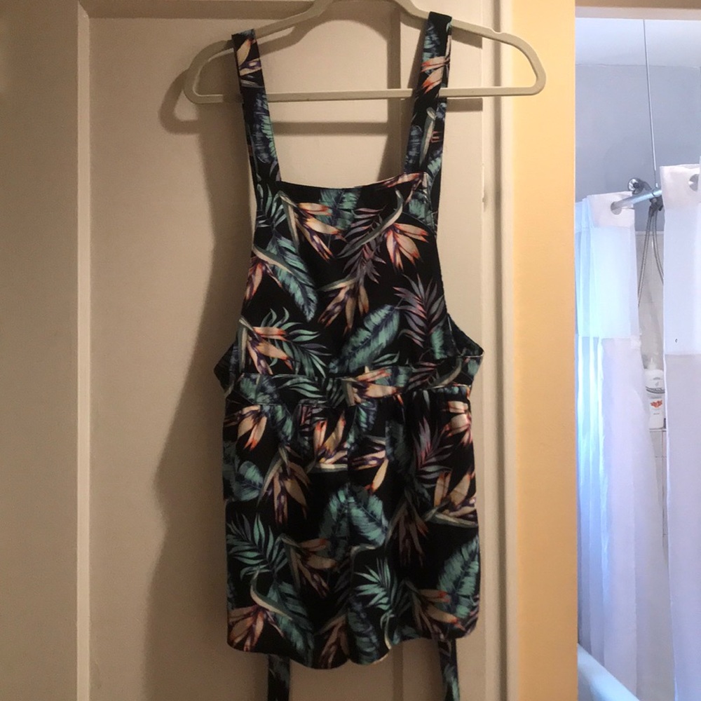 Floral overalls